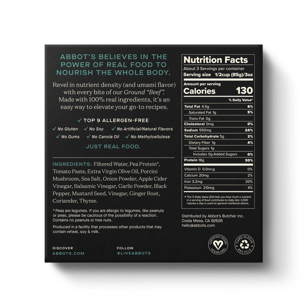 Abbot's - Plant-Based Meats, 10oz | Multiple Options