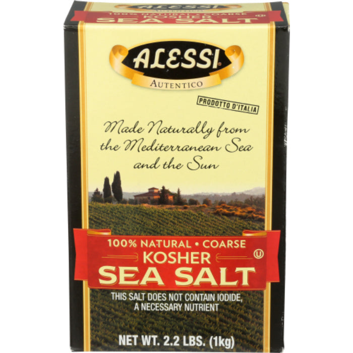 Alessi - Kosher Sea Salt, 1 Kg - Pack of 6