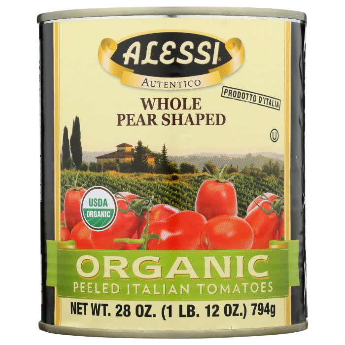 Alessi - Organic Peeled Tomato, 28 Oz - Pack of 12