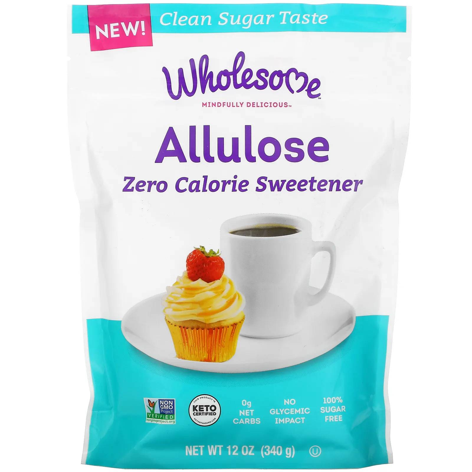 Wholesome - Allulose Zero Calorie Sweetener, 12 oz  | Pack of 8