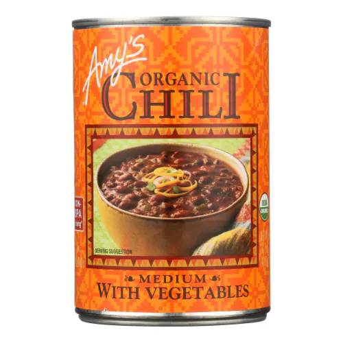 Amy's - Organic Medium Chili With Veggies - 14.7 Oz | Pack Of 12