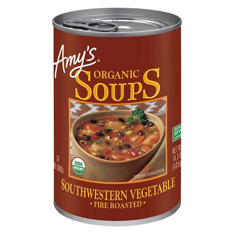 Amy's - Organic Soup Fire Roasted Southwestern Vegetable, 14.3 Oz | Pack Of 12