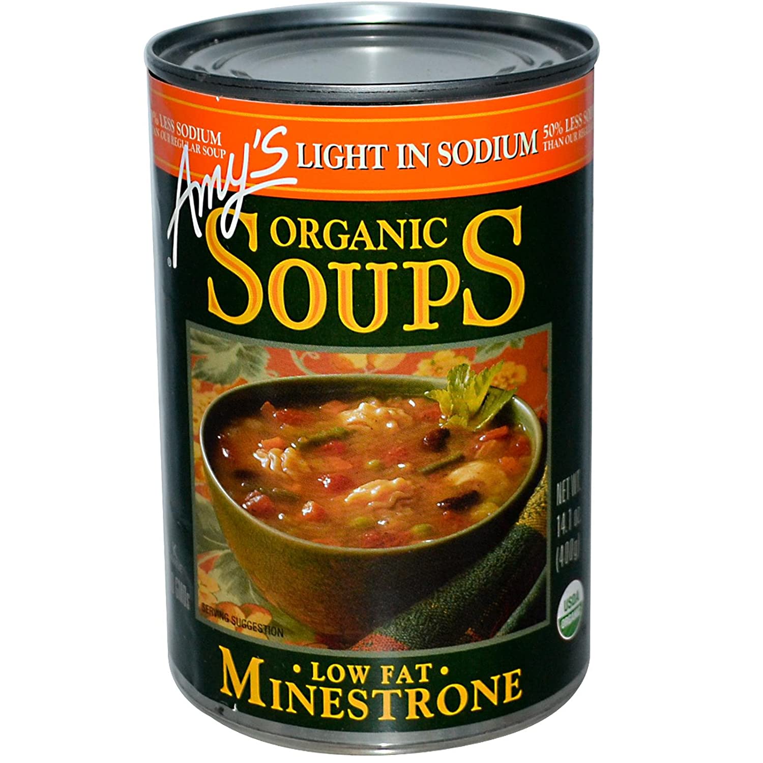 Amy's - Organic Soup Minestrone Light In Sodium, 14.1 Oz | Pack Of 12