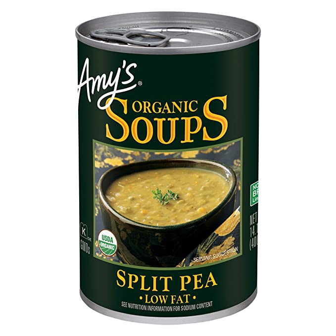 Amy's - Organic Split Pea Soup Low Fat Low Sodium, 14.1 Oz | Pack Of 12