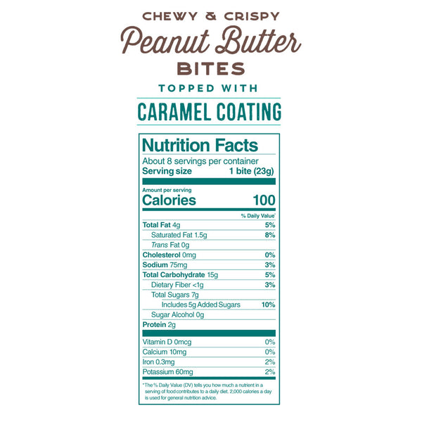 Artisinal Treats - Peanut Butter Bites - Caramel, 4.8oz