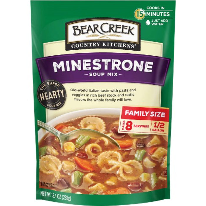 Bear Creek - Soup Mix Minestrone, 8.4 oz - Pack of 6