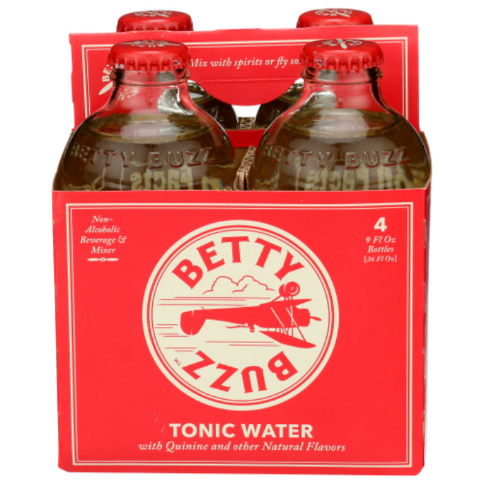 Betty Buzz - Cocktail Mixer Tonic Water, 4Pk, 36 Fl Oz - Pack of 6