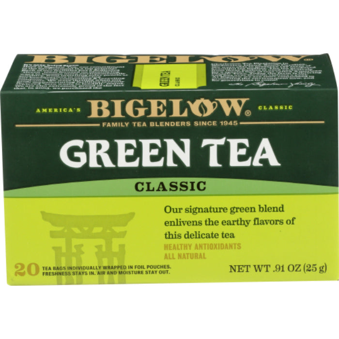 Bigelow - Tea Green, 20 Bags, 0.91 oz - Pack of 6