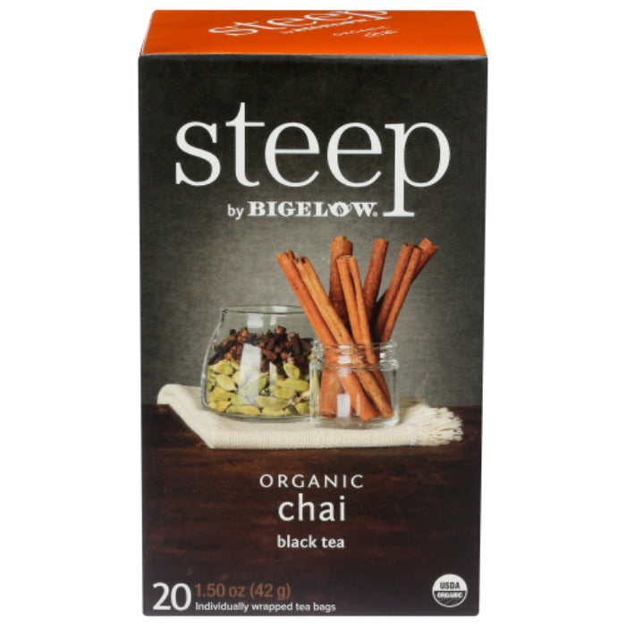 Bigelow - Tea Steep Chai Organic, 20 Bags, 1.5 oz - Pack of 6