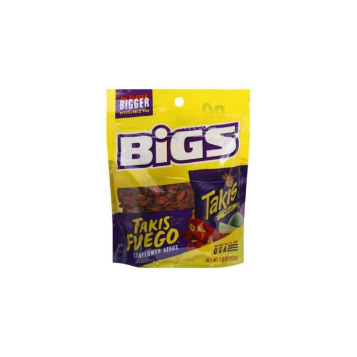 BIGS - Seeds Sunflower Takis Fuego, 5.3 Oz - Pack of 8