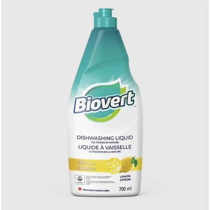 Biovert - Dishwashing Liquid Lemon, 23.7 fl oz - Pack of 12