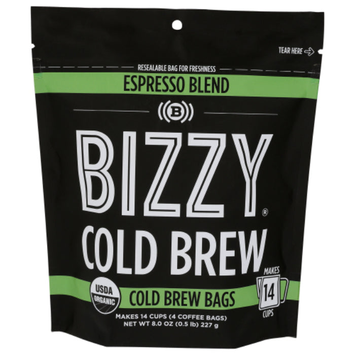 Bizzy Coffee - Espresso Blend Organic, 8 oz - Pack of 6