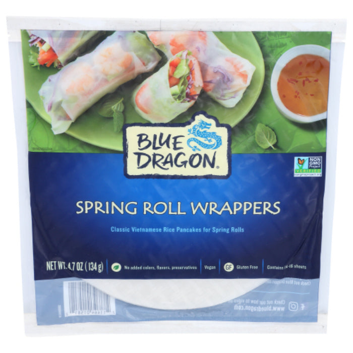 Blue Dragon - Spring Roll Wrapper, 4.7 oz - Pack of 12