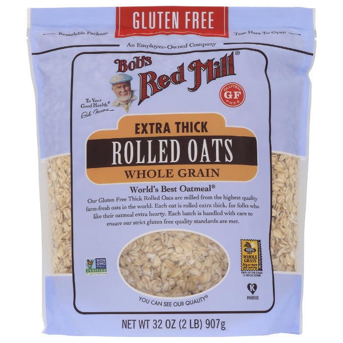 Bob's Red Mill - Oats Rolled Extra Thick Gluten-Free, 32 oz - Pack of 4