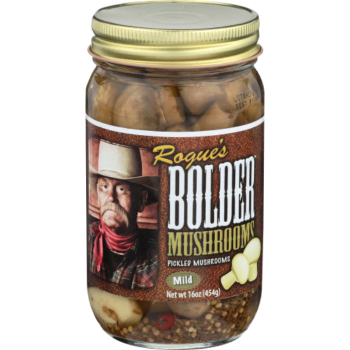 Bolder Beans - Mushrooms Pickled, 16 oz - Pack of 6