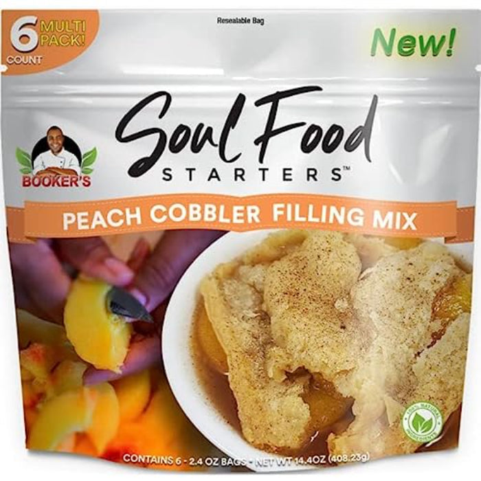 Booker's Soul Food - Starter Peach Cobbler Filling, 14.4 oz - Pack of 8