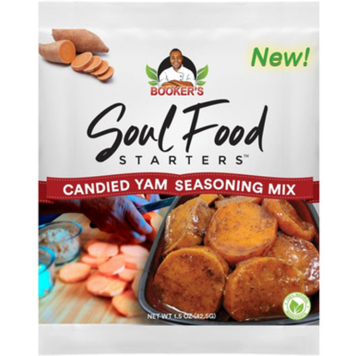 Booker's Soul Food - Starter Seasoning Candied Yams, 1.5 oz - Pack of 24