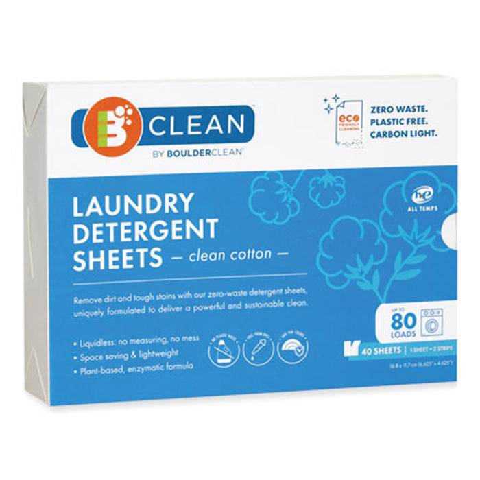 Boulder Clean - Sheet Laundry Clean Cotton, 40 ct - Pack of 12