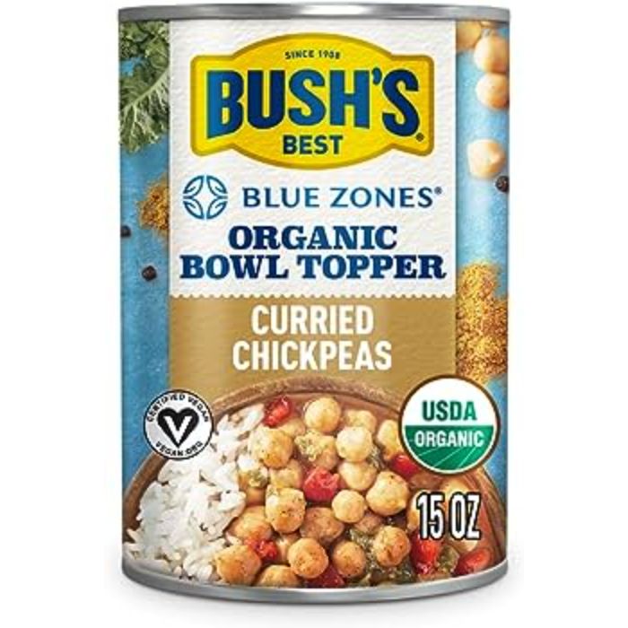 Bushs Best - Chickpeas Curried Topper, 15 OZ (Pack of 6)