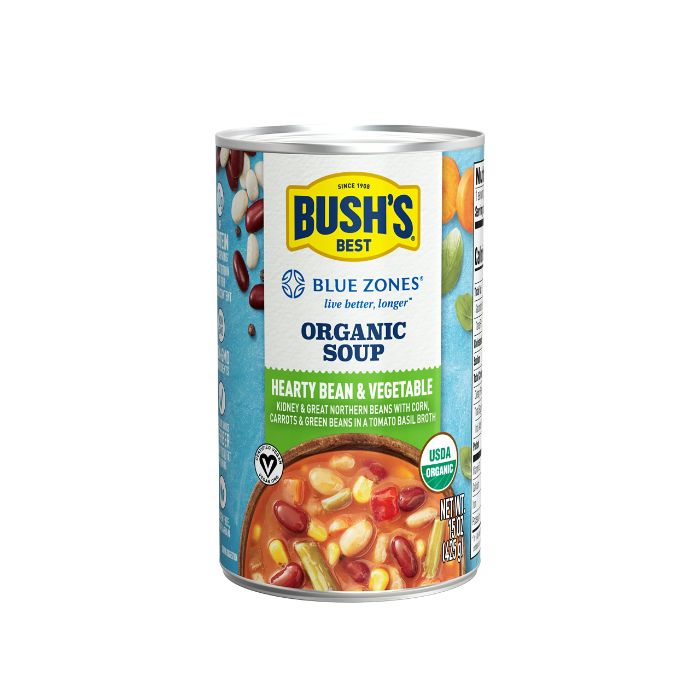 Bushs Best - Hearty Bean Vegetables Soup, 15 Oz (Pack Of 6)