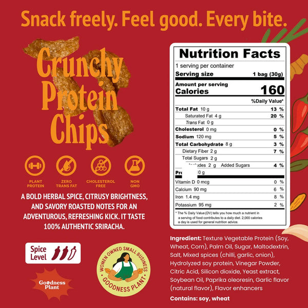 Bankok Bites - Protein Chips - Sriracha, 1.05oz