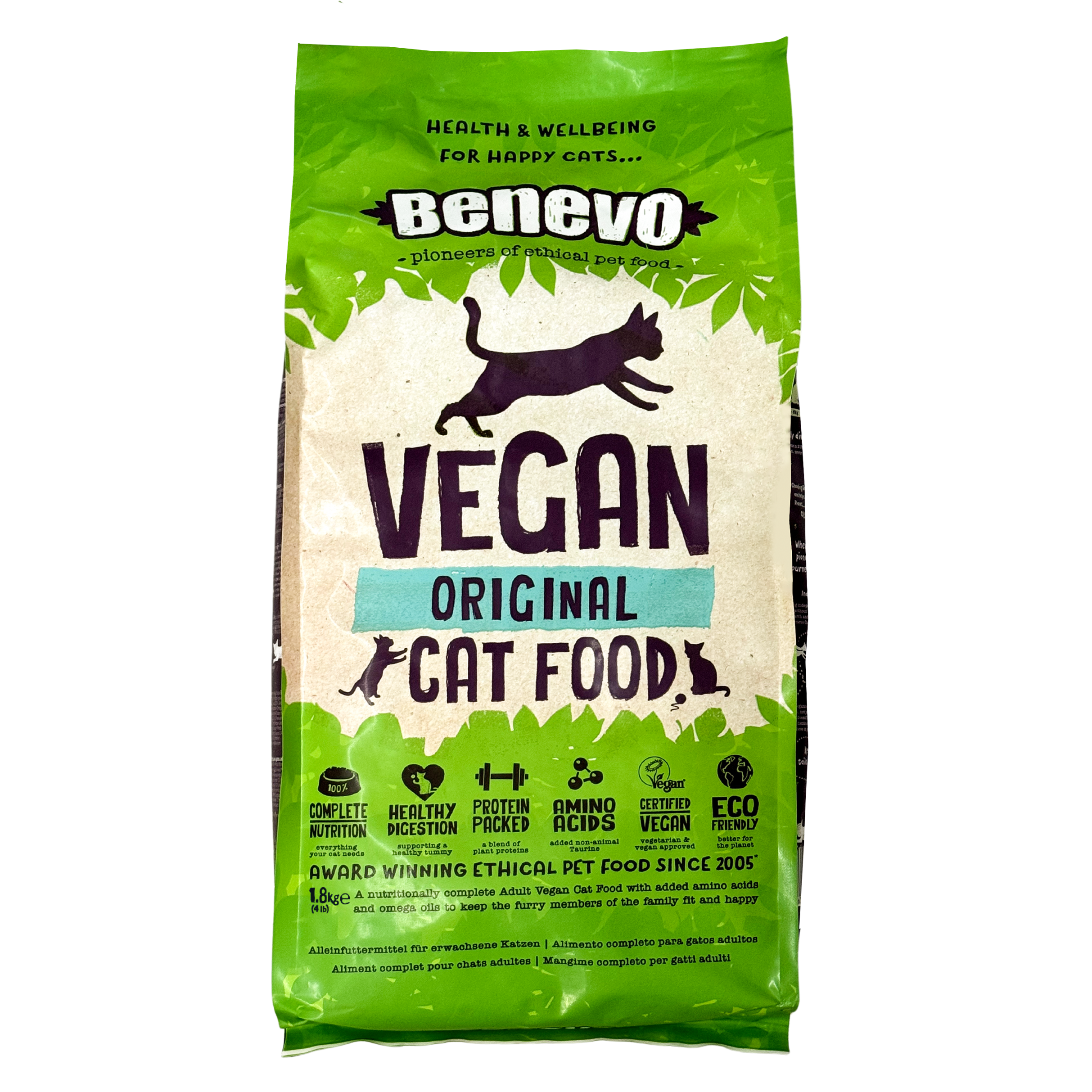 Benevo - Vegan Cat Food - Original, 1.8kg (4lb)