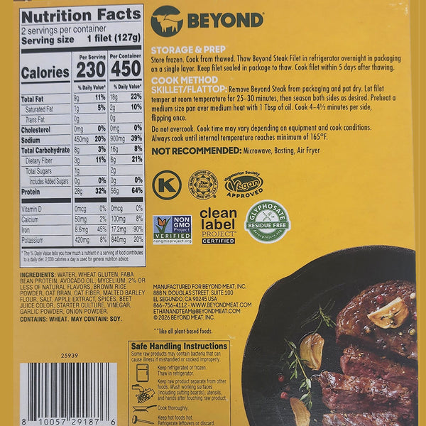 Beyond Meat - Plant-Based Steak - Filets, 8.9oz