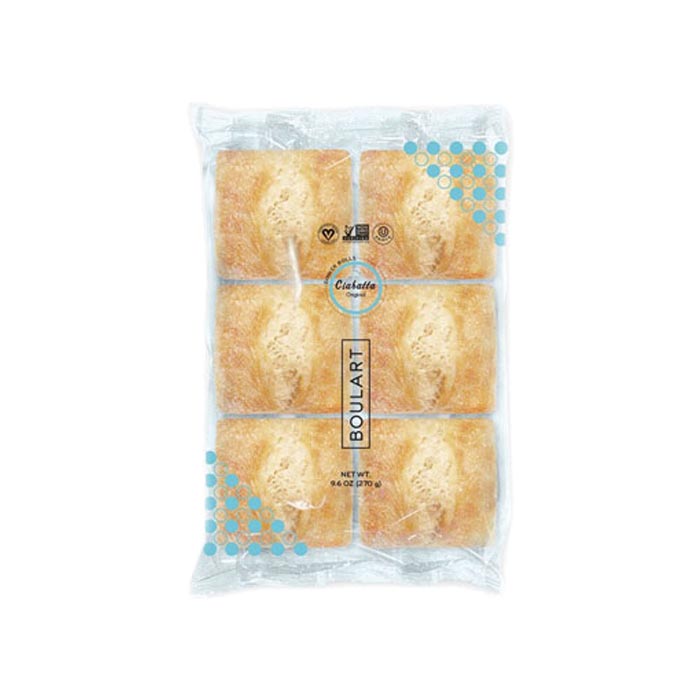 Boulart - Ciabatta Rolls, 6 Pack, 1.6 oz - Pack of 20