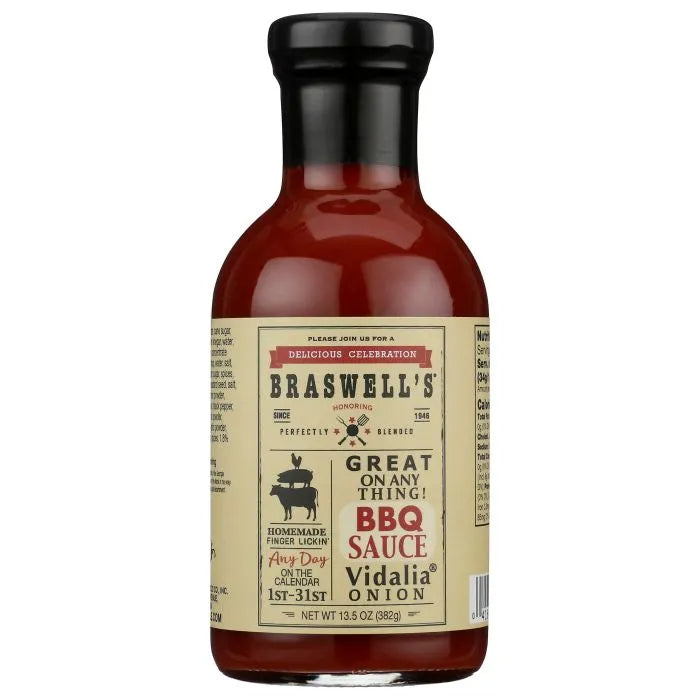 Braswell - Sauce BBQ Vidalia Onion, 13.5 oz - Pack of 6