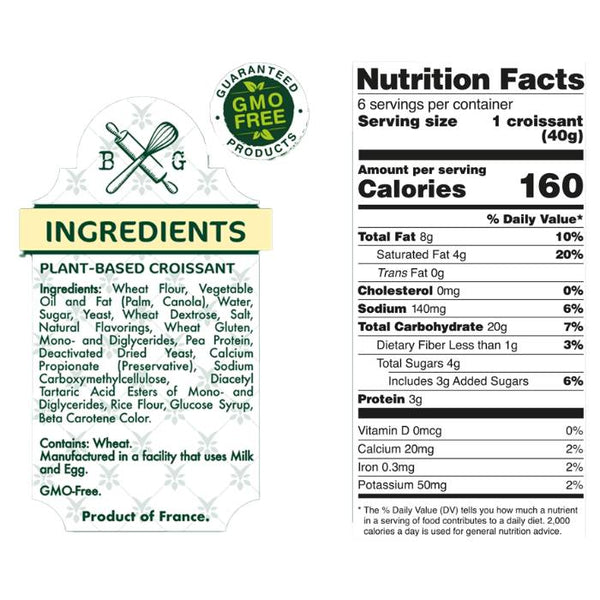 Brioche Gourmet - Plant-Based Croissants Original, 8.47oz