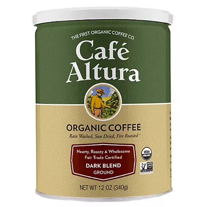 Cafe Altura - Organci Coffee Ground House Blend, 12 Oz (Pack Of 6)