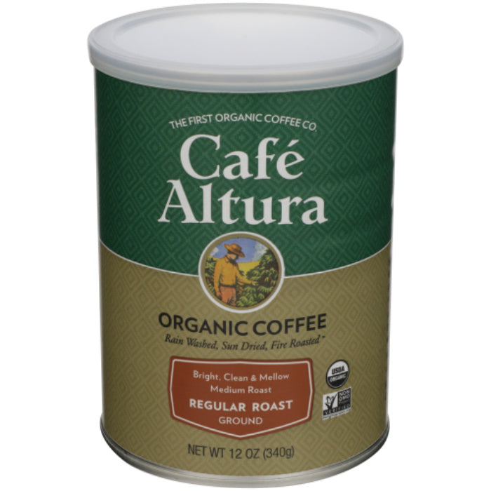 Cafe Altura - Organci Coffee Ground Regular Roast, 12 Oz (Pack Of 1)