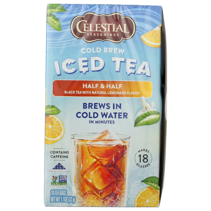 Celestial Seasonings - Cold Brew Tea Half & Half, 18 Bags (Pack Of 6)