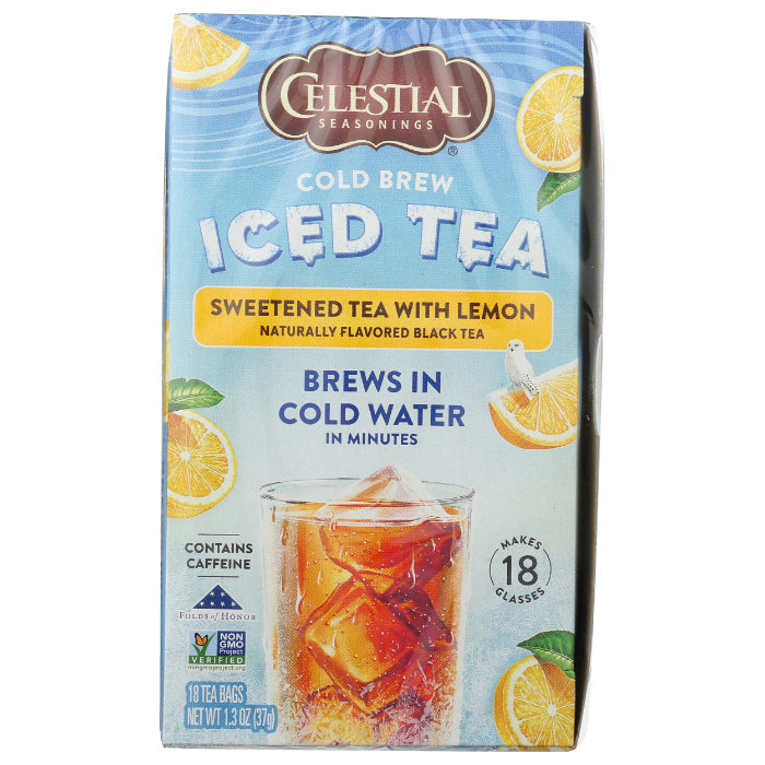 Celestial Seasonings - Cold Brew Tea Sweet Lemon, 18 Bags (Pack Of 6)