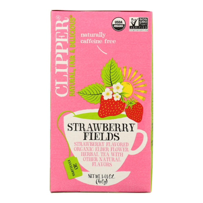 Clipper - Organic Strawberry Elderflower Tea, 1.41 Oz (Pack of 6)