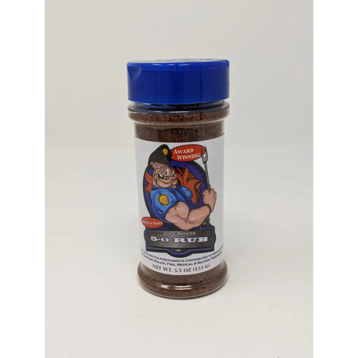 Code 3 Spices - 5-0 Rub, 5.5 Oz (Pack of 6)