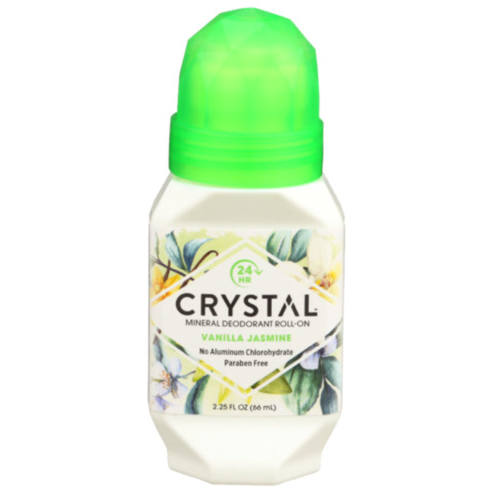 Crystal - Body Deodorant Roll On Vanilla Jasmine, 2.25 Oz (Pack Of 1)