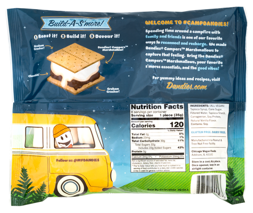 Dandies - Vegan Marshmallows - Campers Jumbo, 9.9oz