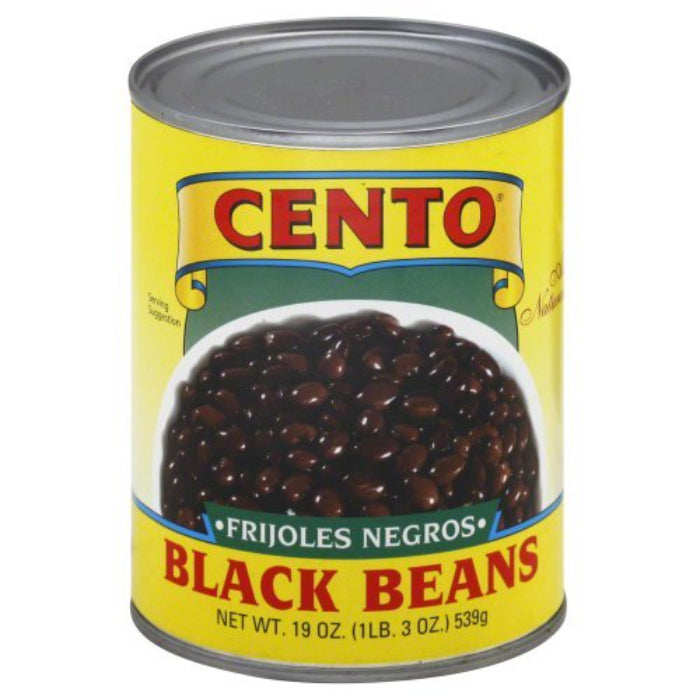 Cento - Black Beans, 19 Oz (Pack Of 12)