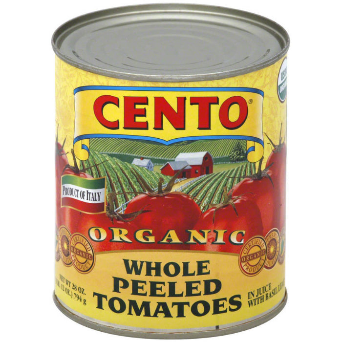 Cento - Organic Whole Peeled Tomatoes, 28 Oz (Pack of 6)