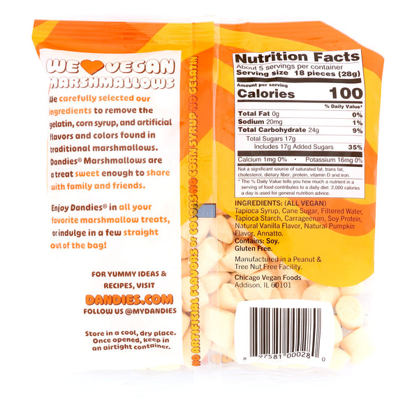 Dandies - Vegan Marshmallows  - Pumpkin Spice Minis, 5oz