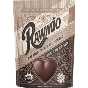 Rawmio - Chocolate Hearts - Oat Milk Chocolate, 2oz