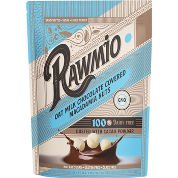 Rawmio - Chocolate Covered Macadamia Nuts - Oat Milk Chocolate, 2oz