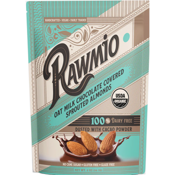 Rawmio - Chocolate Covered Sprouted Almonds - Oat Milk Chocolate, 2oz