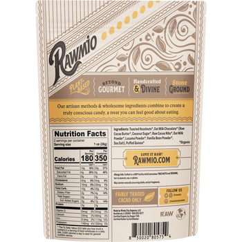 Rawmio - Chocolate Covered Toasted Hazelnuts - Oat Milk Chocolate, 2oz
