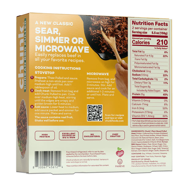 Chunk - Plant Based Pulled Korean BBQ, 11oz