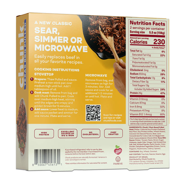 Chunk - Plant Based Pulled Texas BBQ, 11oz