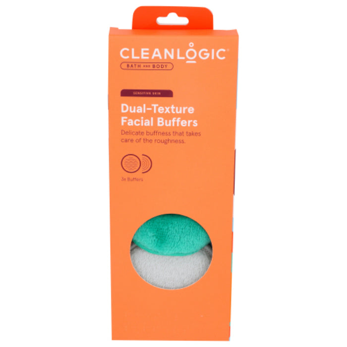 Cleanlogic - Buffer Facial Dual Text, 3 Pack (Pack of 6)