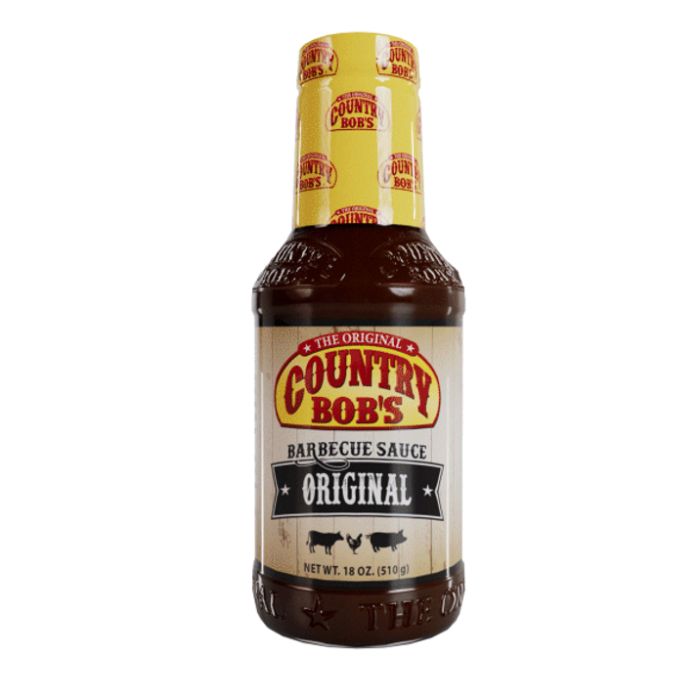 Country Bobs - Barbecue Original Sauce, 18 Floz (Pack of 6)