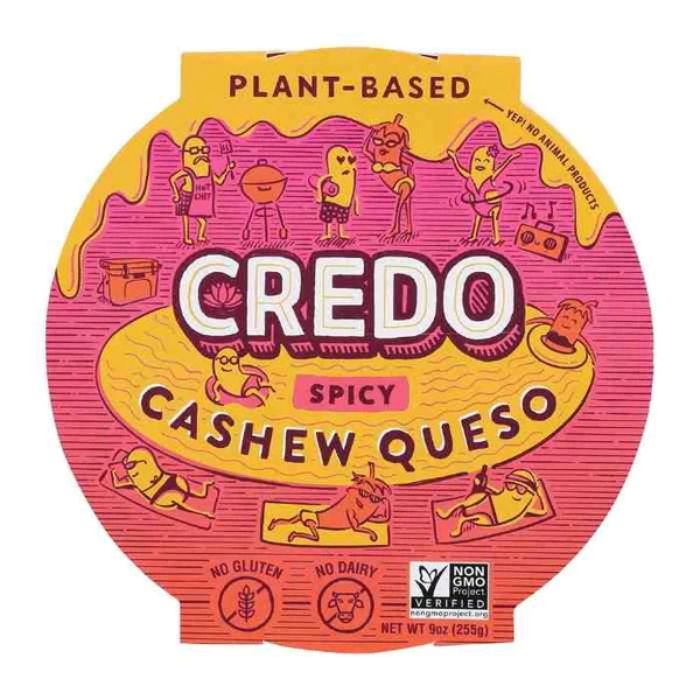 Credo Foods - Queso Cashew Spicy, 9 Oz (Pack of 6)